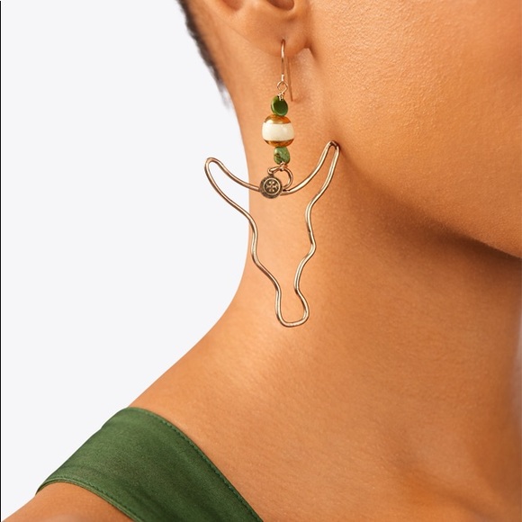 ISO {Tory Burch} Steer Head Earrings - Picture 3 of 3